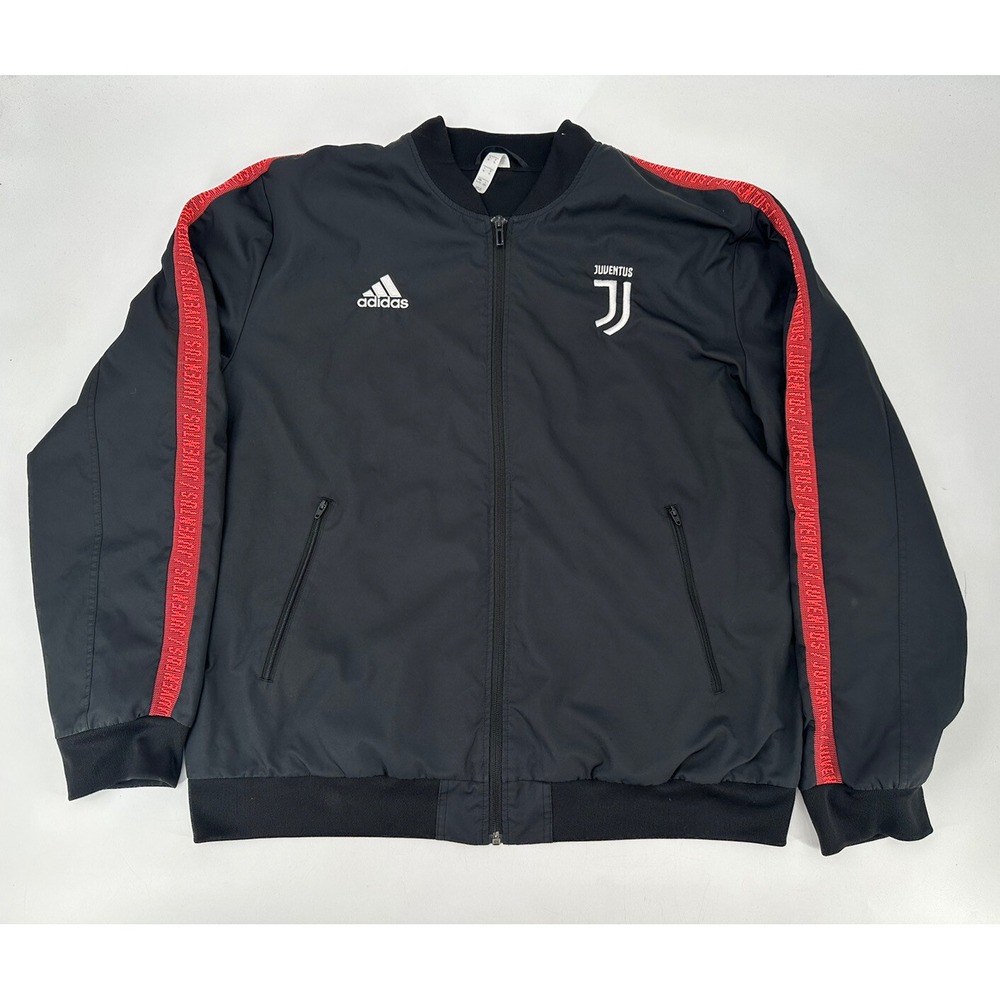 Adidas Juventus Anthem Bomber Jacket (DX9210) Black/Turbo Men's‎ Size XL